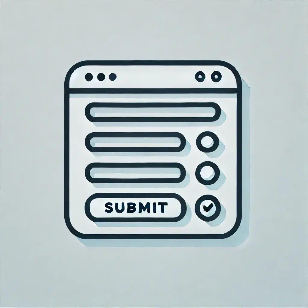 icon of modern web form